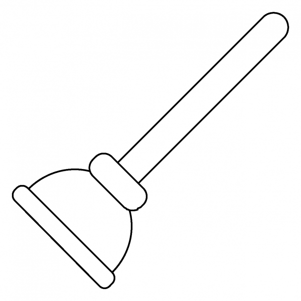 Plunger Emoji coloring page image