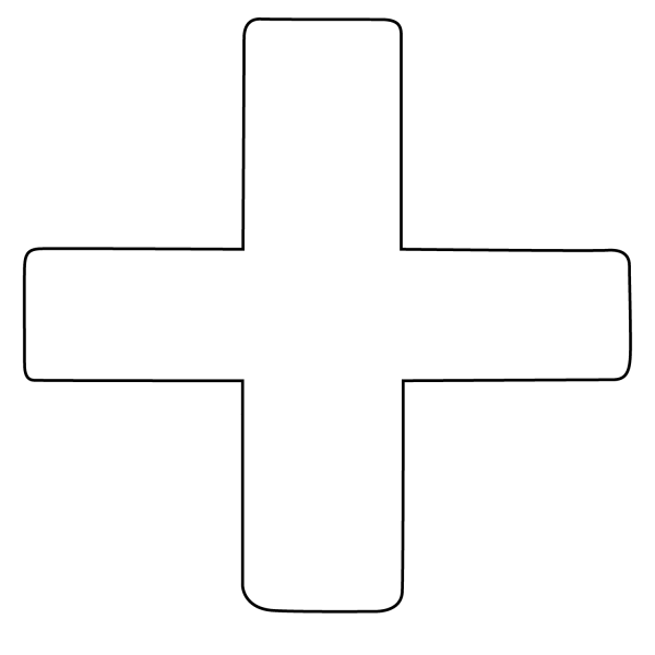 Plus Emoji coloring page image