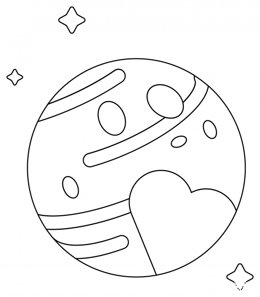 Pluto Planet coloring page image
