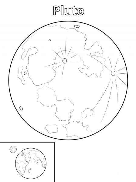 Pluto Planet coloring page image