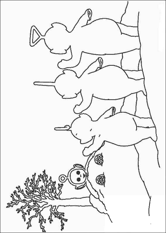 Po In Snow Coloring Page ColouringPages