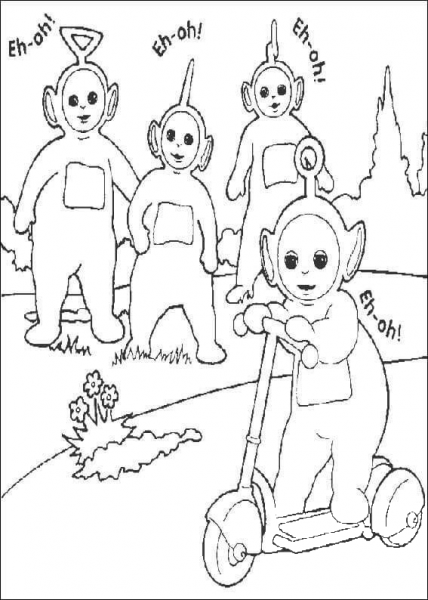 Po riding Otopet  coloring page image