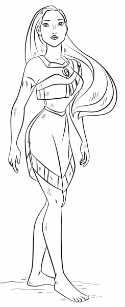 Pocahontas coloring page image