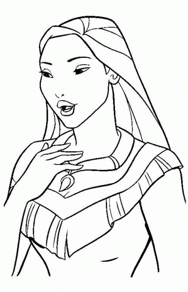 Pocahontas  coloring page image