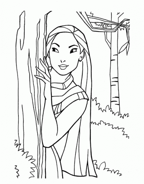Pocahontas  coloring page image