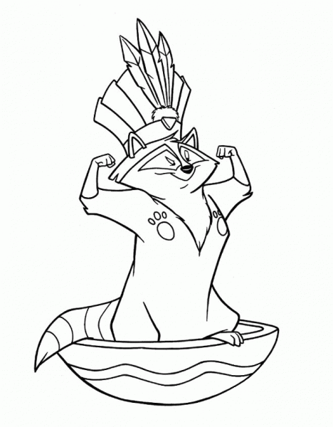Pocahontas’s Friend  coloring page image