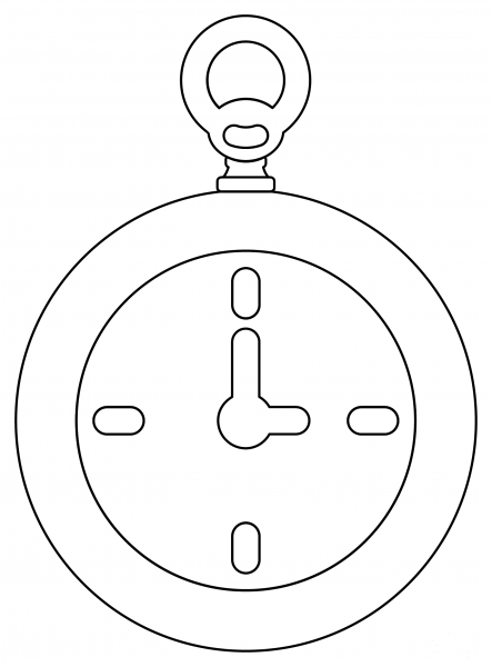 Pocket Watch coloring page image