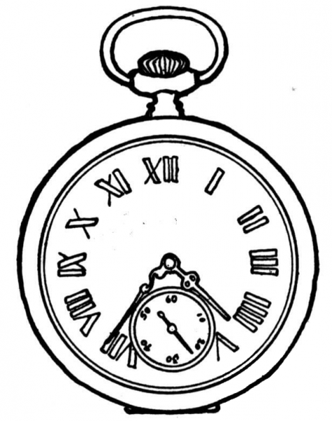 Pocket Watch  coloring page image