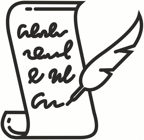 Poetry coloring page image