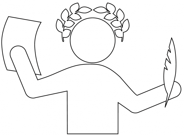 Poetry coloring page image