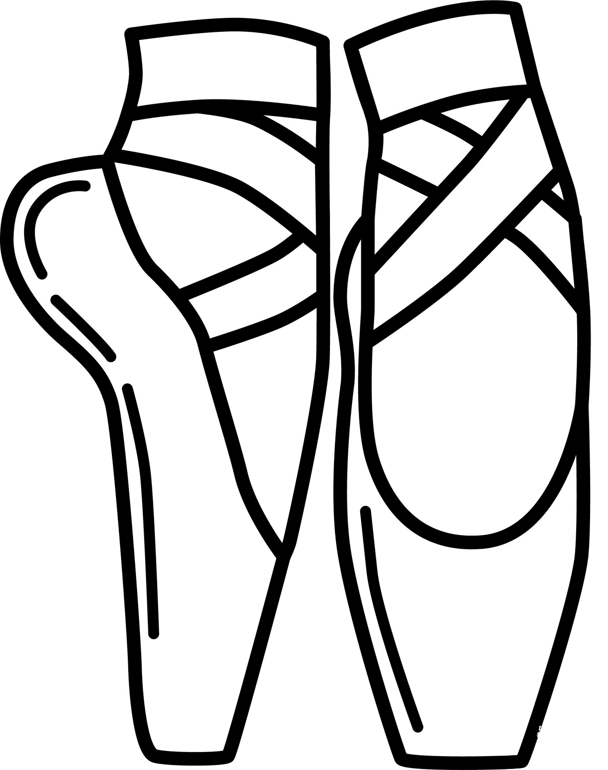 Pointe Shoes coloring page - ColouringPages