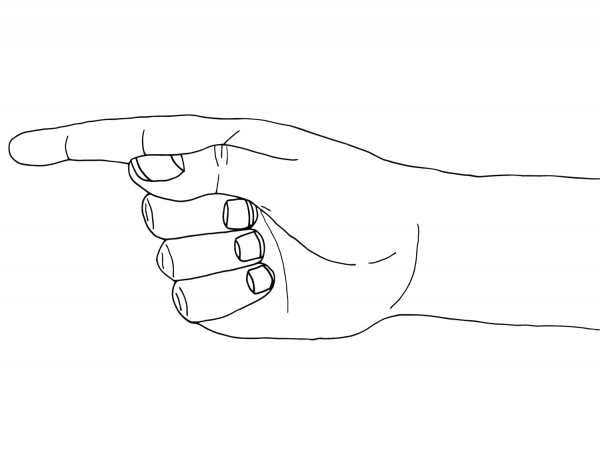 Pointing coloring page image