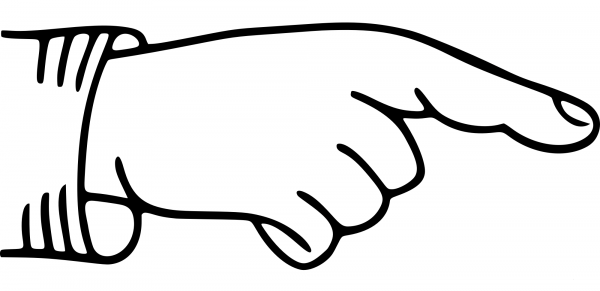 Pointing Finger coloring page image
