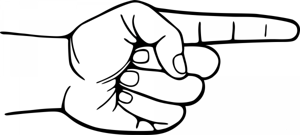 Pointing Finger coloring page image