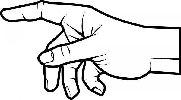 Pointing Finger coloring page image