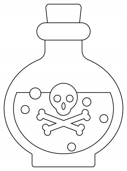 Poison coloring page image