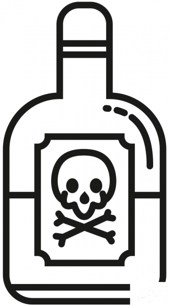 Poison coloring page image