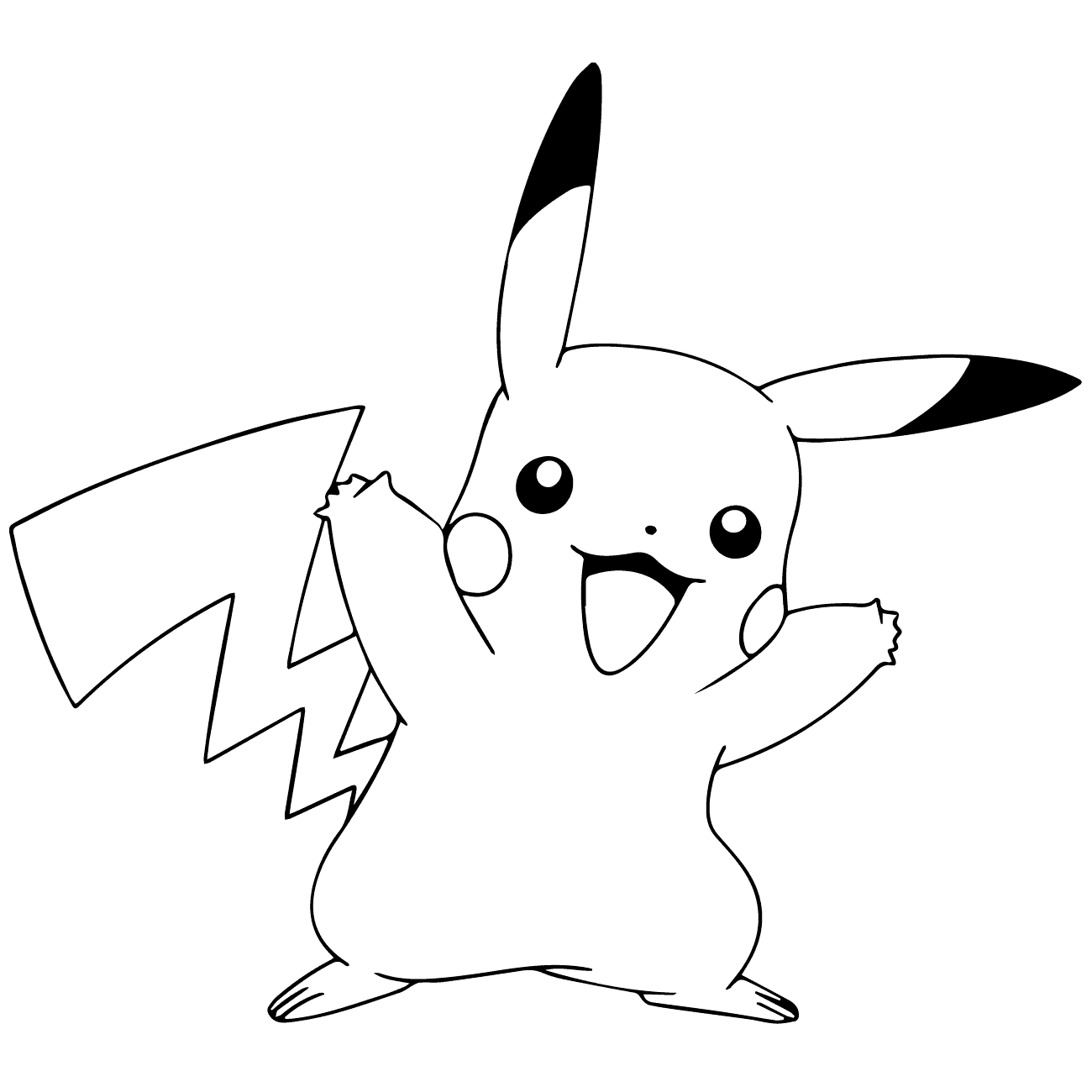 PokÃ©mon GO Pikachu Celebrating coloring page - ColouringPages