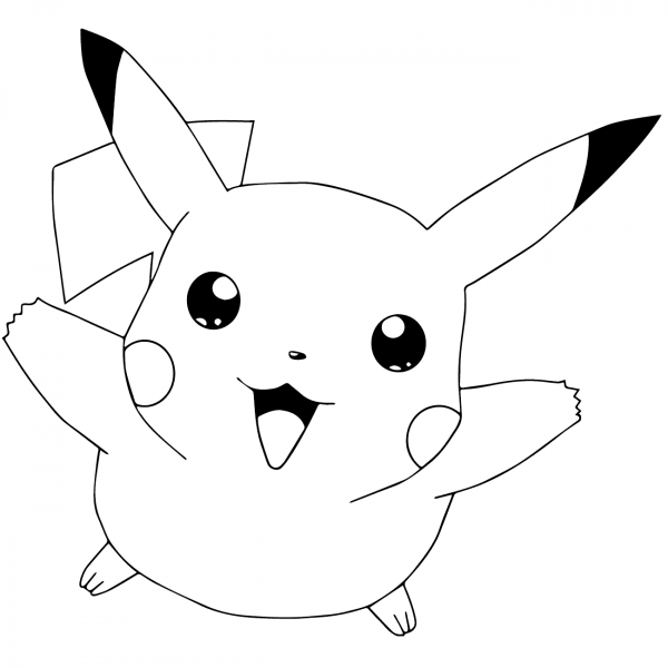 PokÃ©mon GO Pikachu Flying  coloring page image