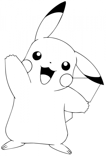 PokÃ©mon GO Pikachu Waving  coloring page image