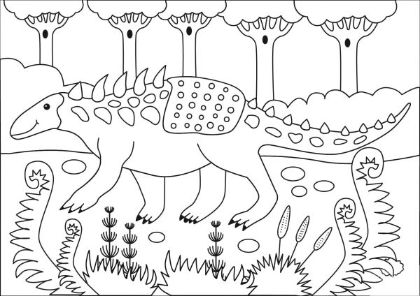 Polacanthus coloring page image