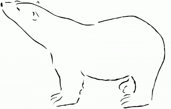 Polar Bear 13 coloring page image