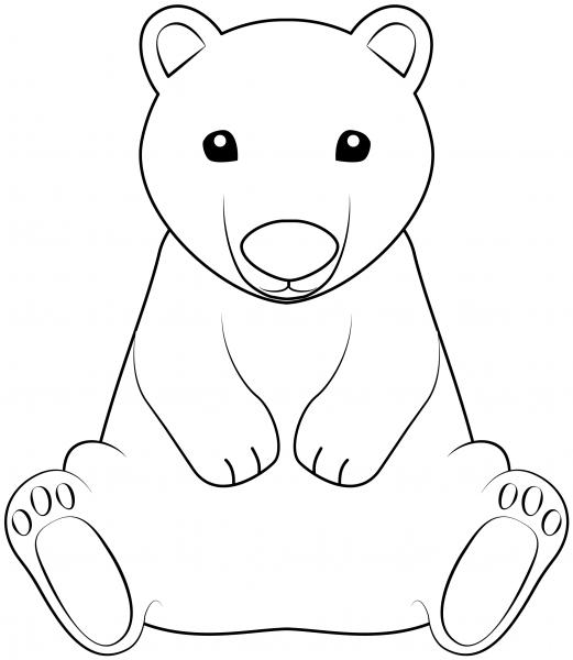 Polar Bear coloring page image