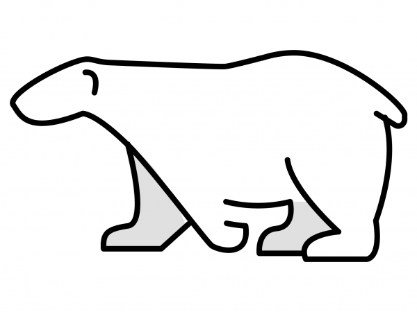 Polar Bear Emoji coloring page image