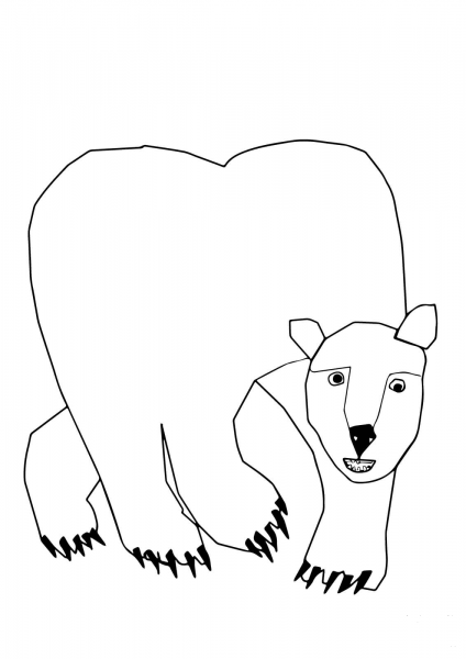 Polar Bear Polar Bear What do You Hear coloring page image
