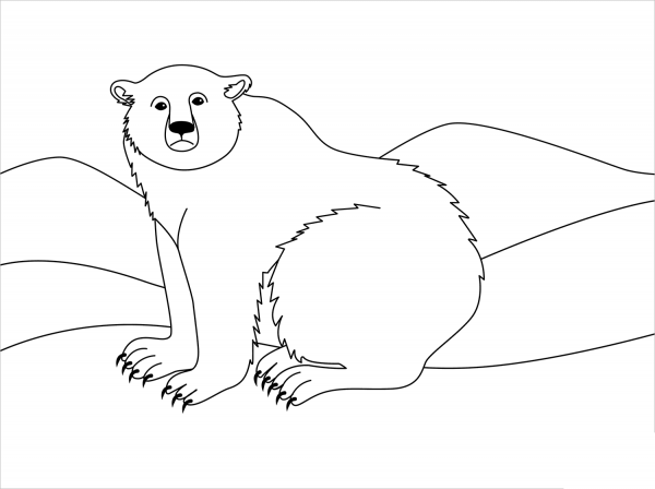 Polar Beer coloring page image