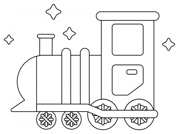 Polar Express coloring page image