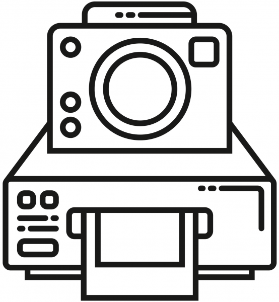 Polaroid coloring page image