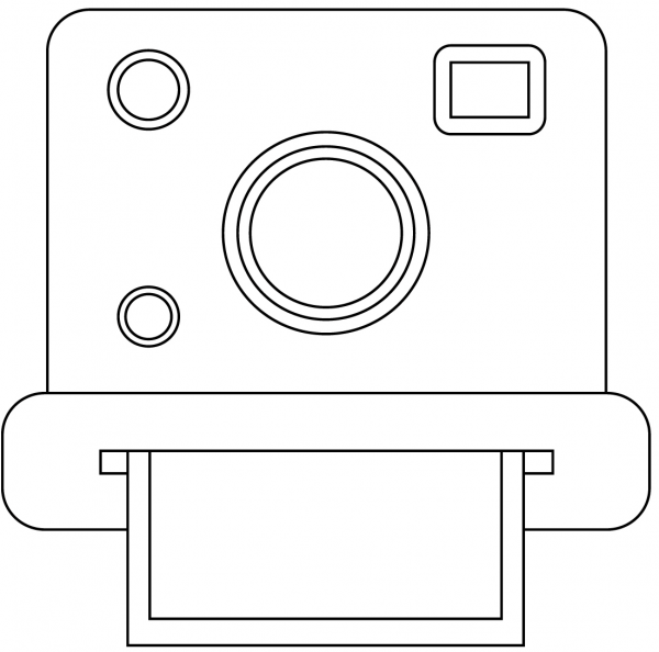 Polaroid coloring page image
