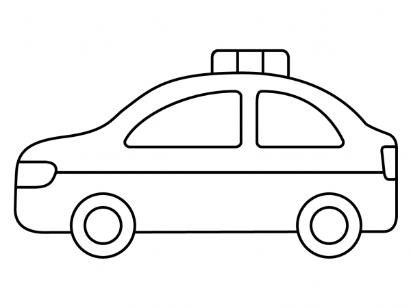 Police Car Emoji coloring page image