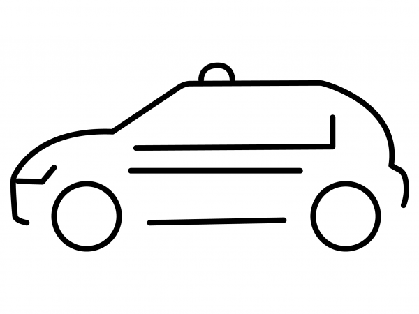 Police Car Emoji coloring page image