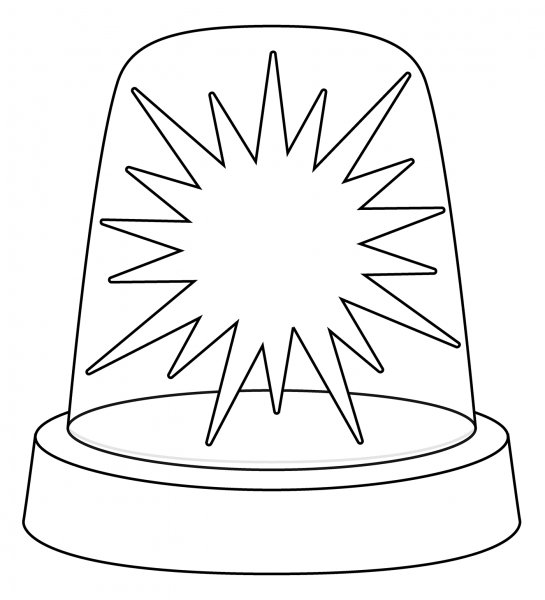 Police Car Light Emoji coloring page image