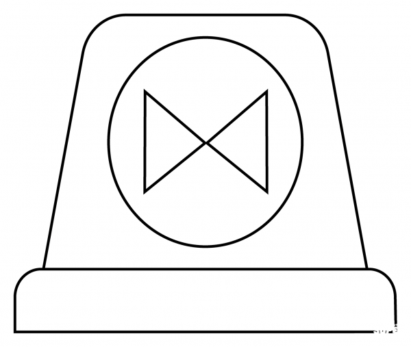Police Car Light Emoji coloring page image