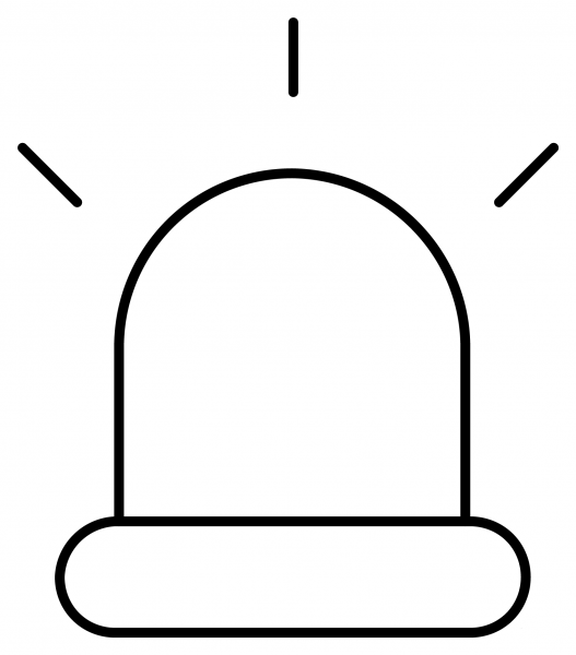 Police Car Light Emoji coloring page image