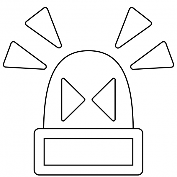 Police Car Light Emoji coloring page image