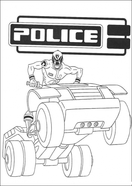 Police  coloring page image
