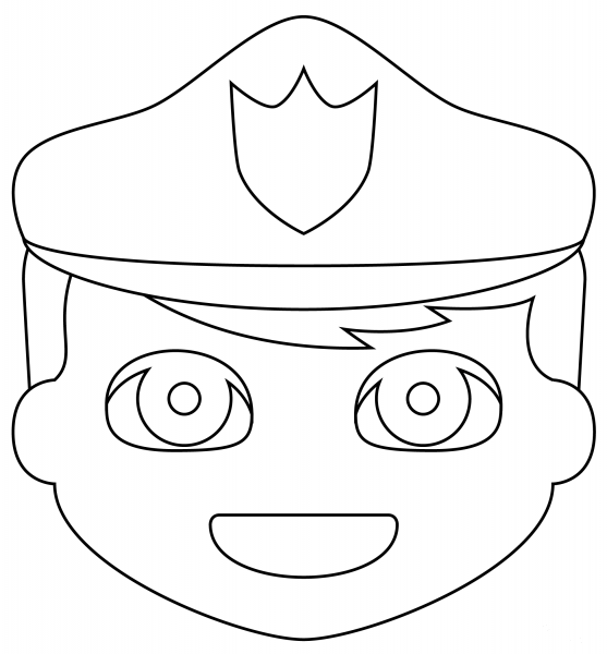 Police Officer coloring page image