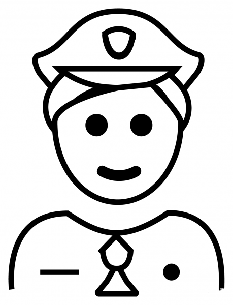 Police Officer Emoji coloring page image