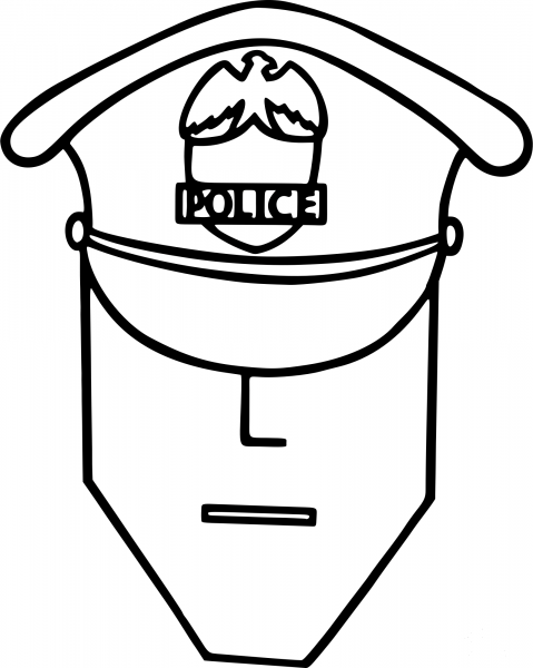 Policeman coloring page image