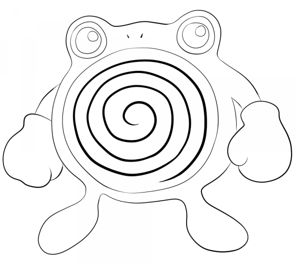 Poliwhirl coloring page image