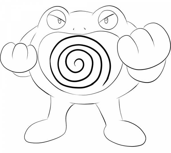 Poliwrath coloring page image