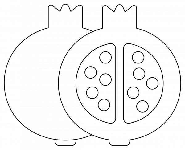 Pomegranate coloring page image