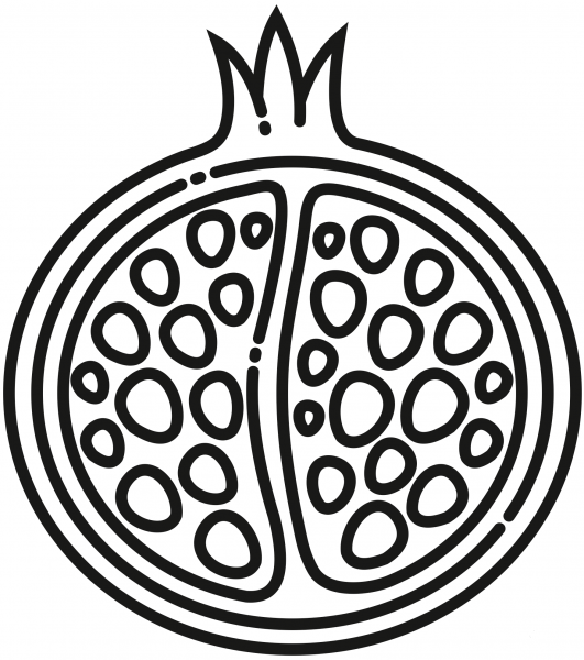 Pomegranate coloring page image