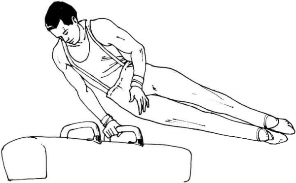 Pommel Horse  coloring page image