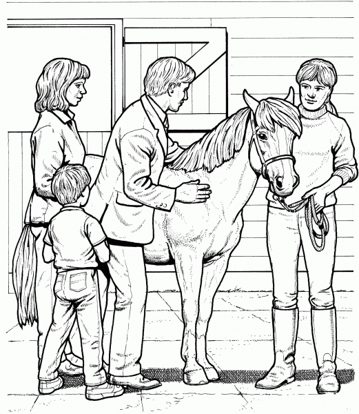 Pony Horse coloring page image