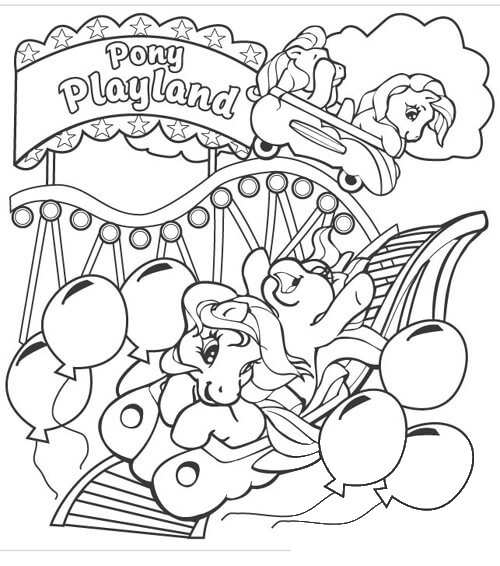 Pony Playland  coloring page image